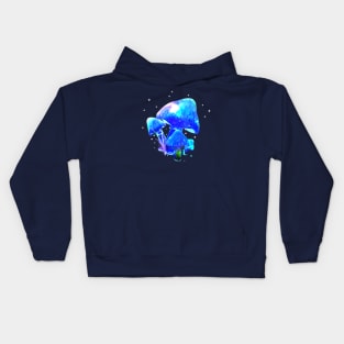 Space Mushrooms releasing spores Kids Hoodie